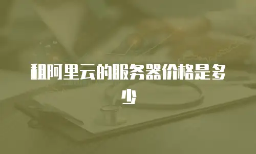 租阿里云的服务器价格是多少
