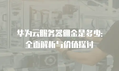 华为云服务器佣金是多少：全面解析与价值探讨