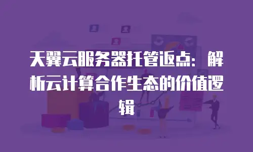 天翼云服务器托管返点：解析云计算合作生态的价值逻辑