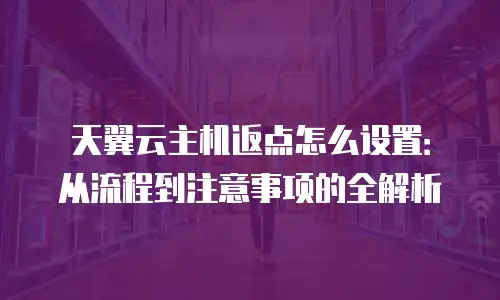 天翼云主机返点怎么设置：从流程到注意事项的全解析