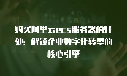 购买阿里云ecs服务器的好处：解锁企业数字化转型的核心引擎