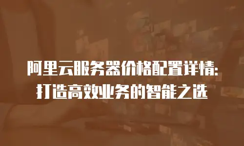 阿里云服务器价格配置详情：打造高效业务的智能之选