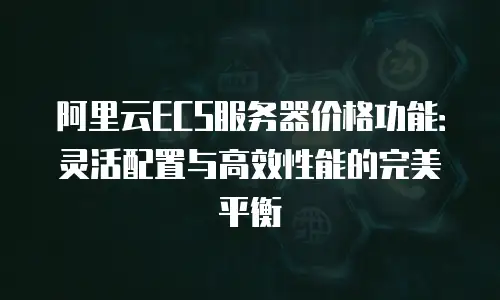 阿里云ECS服务器价格功能：灵活配置与高效性能的完美平衡