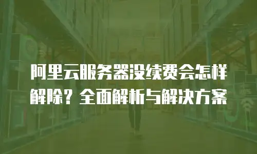 阿里云服务器没续费会怎样解除？全面解析与解决方案