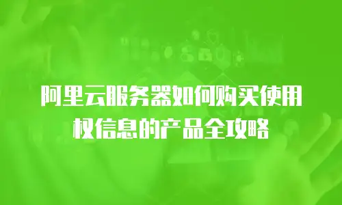 阿里云服务器如何购买使用权信息的产品全攻略