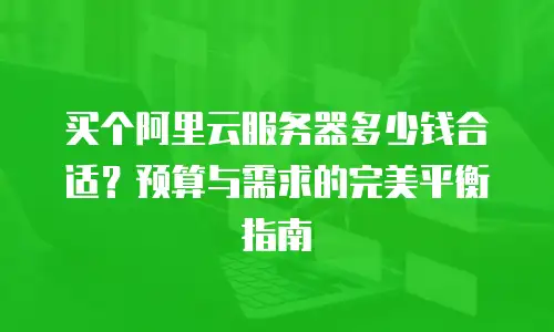 买个阿里云服务器多少钱合适？预算与需求的完美平衡指南