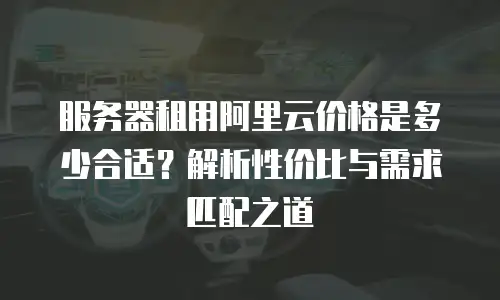 服务器租用阿里云价格是多少合适？解析性价比与需求匹配之道