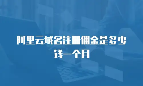 阿里云域名注册佣金是多少钱一个月