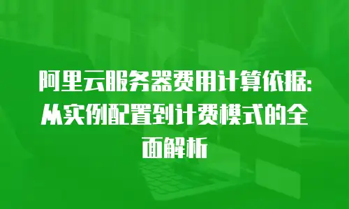 阿里云服务器费用计算依据：从实例配置到计费模式的全面解析