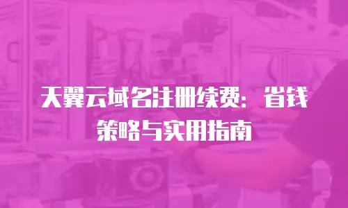 天翼云域名注册续费：省钱策略与实用指南