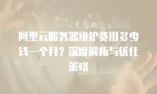 阿里云服务器维护费用多少钱一个月？深度解析与优化策略