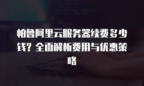 帕鲁阿里云服务器续费多少钱？全面解析费用与优惠策略