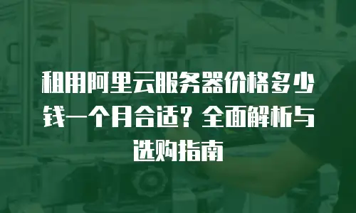 租用阿里云服务器价格多少钱一个月合适？全面解析与选购指南
