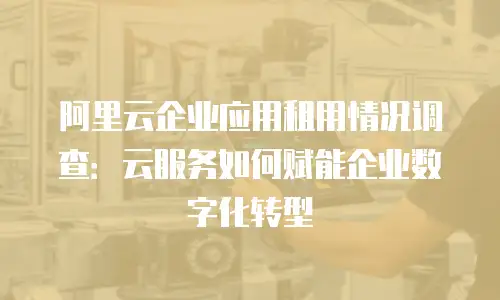 阿里云企业应用租用情况调查：云服务如何赋能企业数字化转型