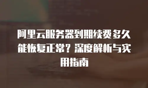 阿里云服务器到期续费多久能恢复正常？深度解析与实用指南