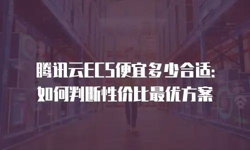 腾讯云ECS便宜多少合适：如何判断性价比最优方案