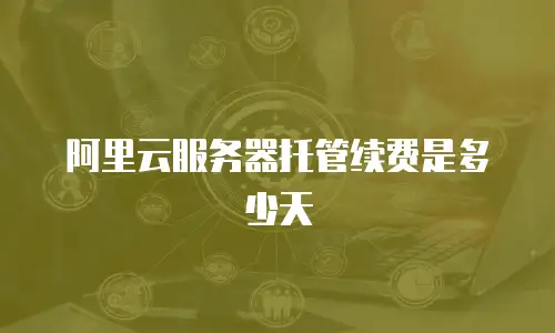阿里云服务器托管续费是多少天
