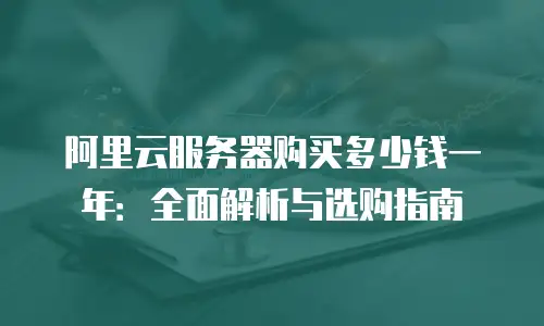阿里云服务器购买多少钱一年：全面解析与选购指南
