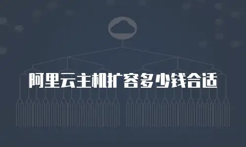 阿里云主机扩容多少钱合适