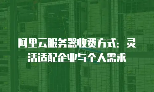 阿里云服务器收费方式：灵活适配企业与个人需求