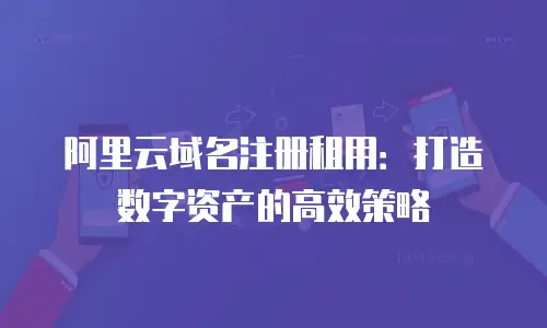 阿里云域名注册租用：打造数字资产的高效策略