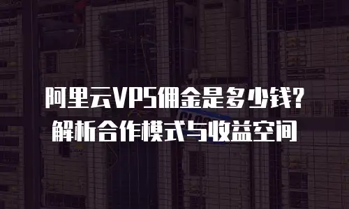 阿里云VPS佣金是多少钱？解析合作模式与收益空间