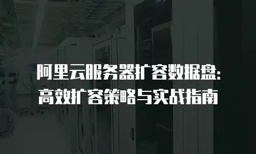 阿里云服务器扩容数据盘：高效扩容策略与实战指南