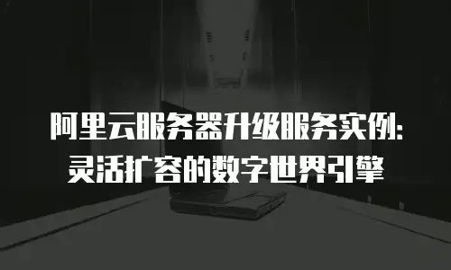 阿里云服务器升级服务实例：灵活扩容的数字世界引擎