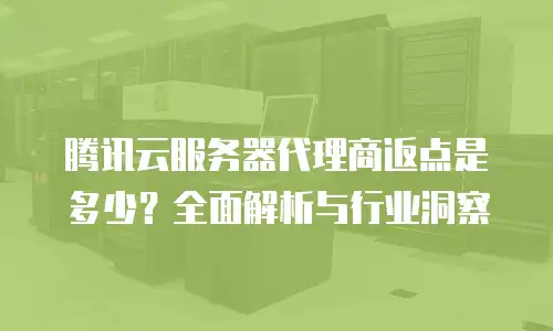 腾讯云服务器代理商返点是多少？全面解析与行业洞察