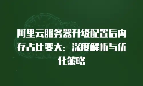 阿里云服务器升级配置后内存占比变大：深度解析与优化策略