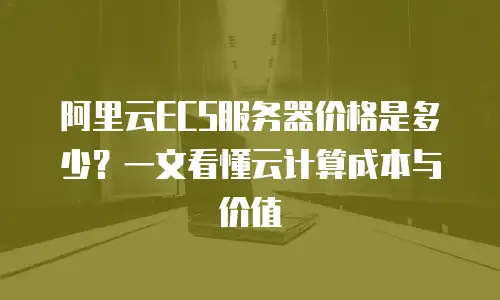 阿里云ECS服务器价格是多少？一文看懂云计算成本与价值