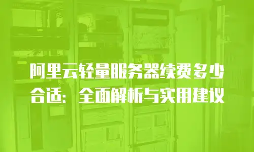 阿里云轻量服务器续费多少合适：全面解析与实用建议