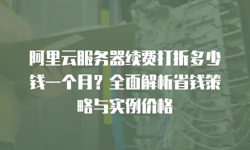 阿里云服务器续费打折多少钱一个月？全面解析省钱策略与实例价格