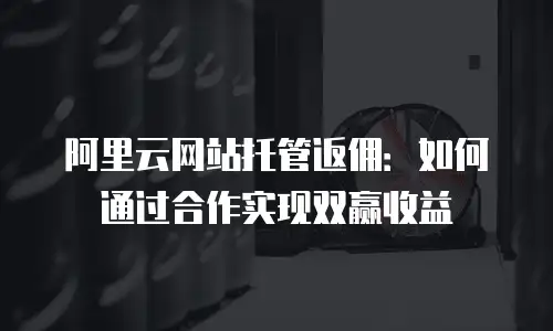 阿里云网站托管返佣：如何通过合作实现双赢收益