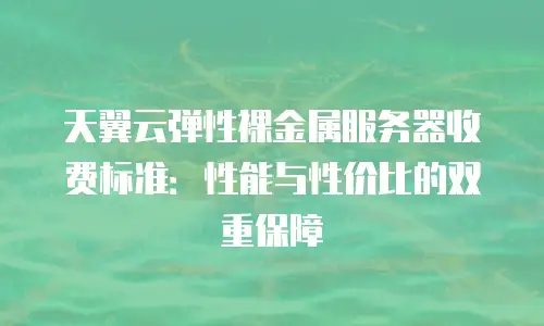 天翼云弹性裸金属服务器收费标准：性能与性价比的双重保障