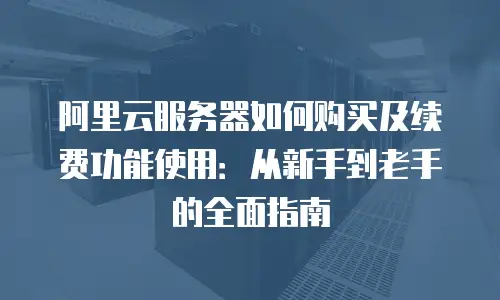 阿里云服务器如何购买及续费功能使用：从新手到老手的全面指南