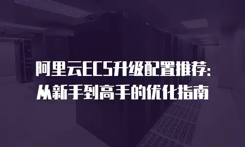 阿里云ECS升级配置推荐：从新手到高手的优化指南