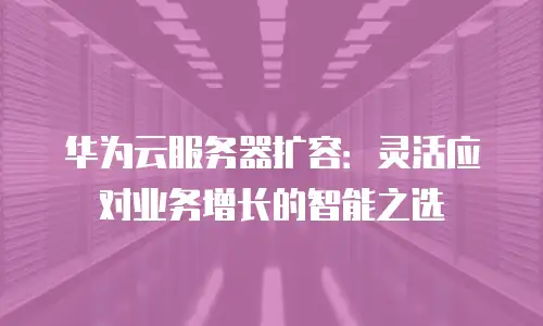 华为云服务器扩容：灵活应对业务增长的智能之选