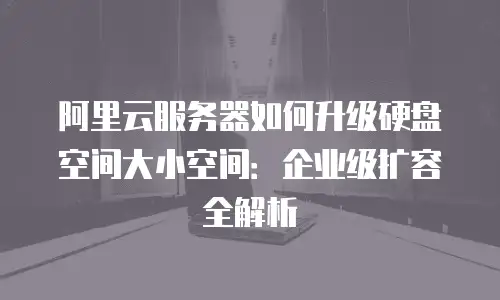 阿里云服务器如何升级硬盘空间大小空间：企业级扩容全解析