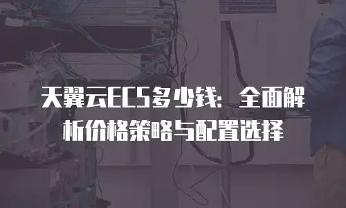 天翼云ECS多少钱：全面解析价格策略与配置选择