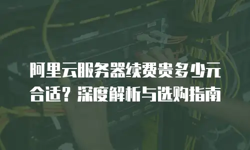阿里云服务器续费贵多少元合适？深度解析与选购指南