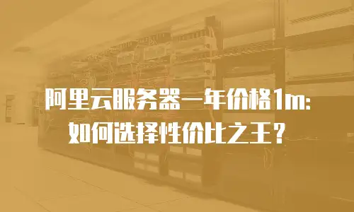 阿里云服务器一年价格1m：如何选择性价比之王？