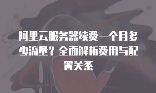阿里云服务器续费一个月多少流量？全面解析费用与配置关系