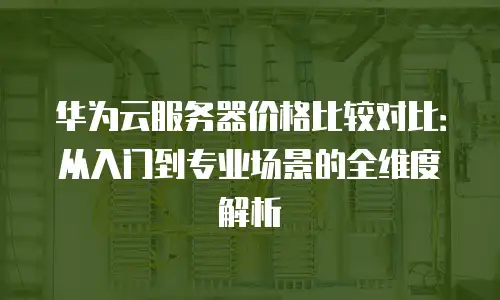 华为云服务器价格比较对比：从入门到专业场景的全维度解析