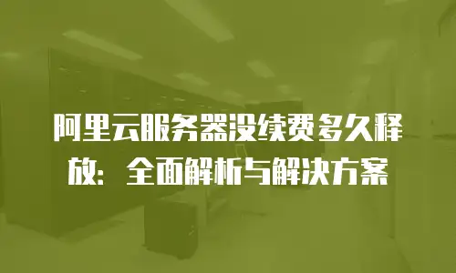 阿里云服务器没续费多久释放：全面解析与解决方案