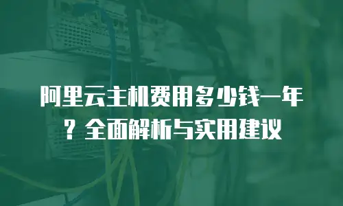 阿里云主机费用多少钱一年？全面解析与实用建议