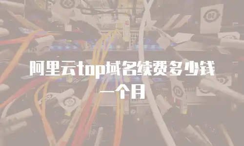 阿里云top域名续费多少钱一个月