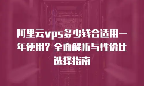 阿里云vps多少钱合适用一年使用？全面解析与性价比选择指南