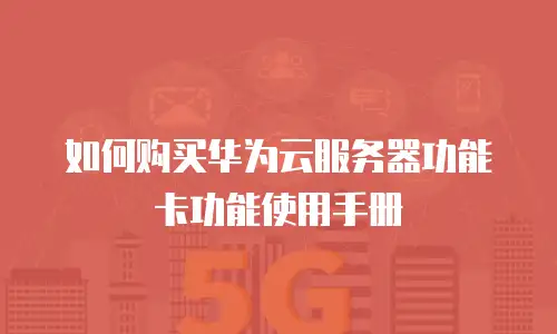 如何购买华为云服务器功能卡功能使用手册