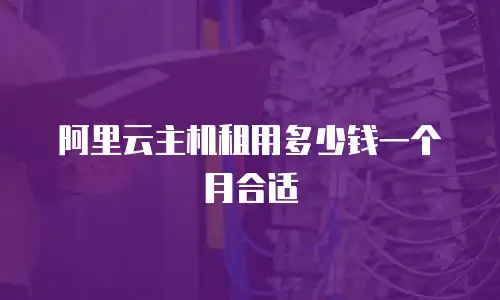 阿里云主机租用多少钱一个月合适